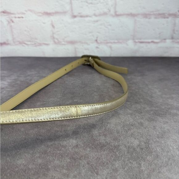 Bottega Veneta Slim Gold Beige Leather Belt 85/34 main image 7